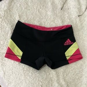 Adidas Women's Black and Pink Athletic Shorts